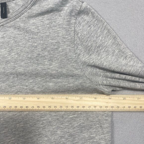Theory Womens Gray Pima Cotton Long Sleeve Tee Shirt Sz M Made in Peru Basic - Picture 6 of 9